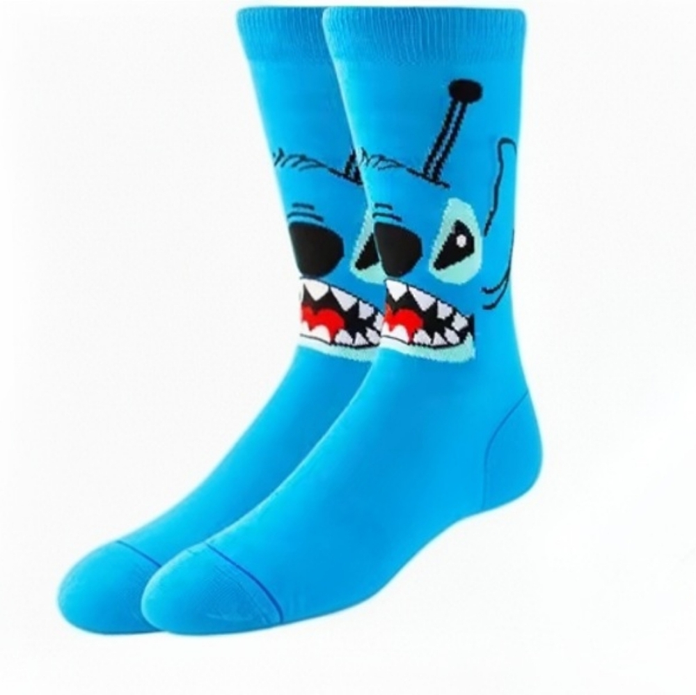 🍒🍒 Blue Stitch Crew Socks